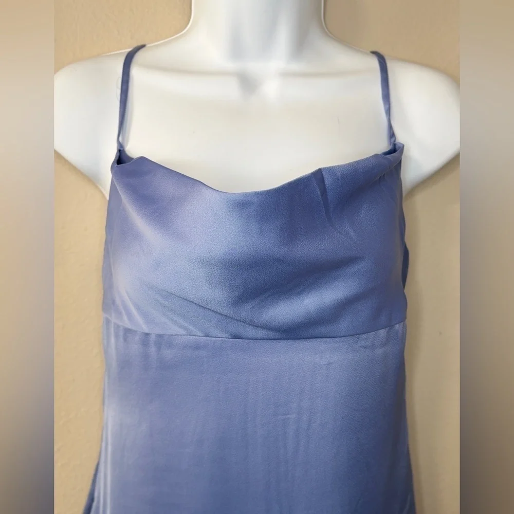 WeWoreWhat Women's Cowl Midi Dress Slate Blue Size 2 NWT